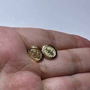 Tiny Miraculous Medal stud earrings